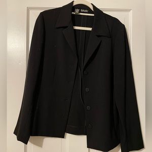 Black Sweatshirt Style Blazer